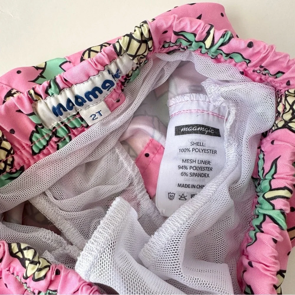 Maamgic Pineapple and Palm Tree Swim Shorts